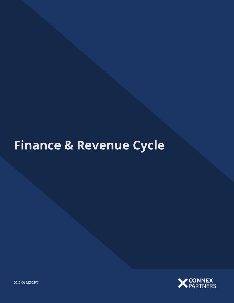Finance & Revenue Cycle 2019 Q1 Report